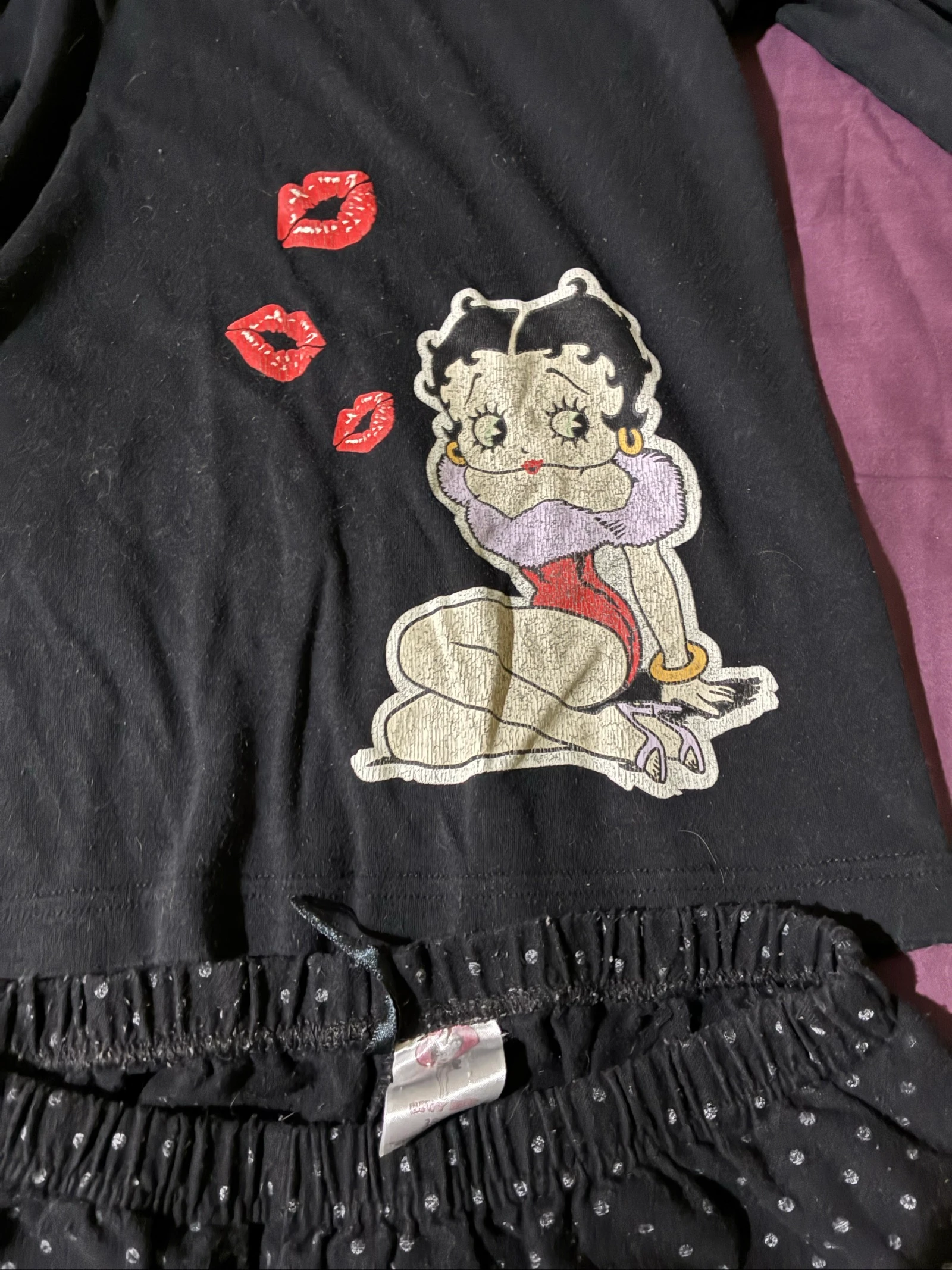 Pijama Betty Boop negro de 2 piezas – Talla 38/40 – photo 5